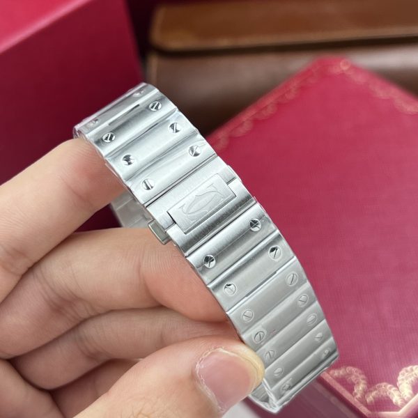 Cartier Replica Watch Santos De Cartier Green Dial BV Factory 39.8mm - Image 9