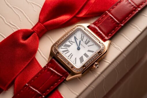 Cartier Replica Watch Santos Dumont WJSA0017 Red Leather Strap 38×27.5mm - Image 2