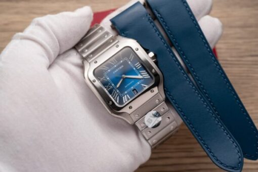 Cartier Santos De Cartier WSSA0013 Replica Wath Blue Dial BV Factory 39.8mm - Image 2