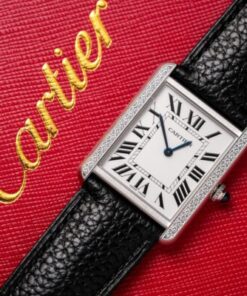 Alternative view of Cartier Fake Watch Tank Must W4TA0017 White Dial Leather Strap 33.7×25.5mm