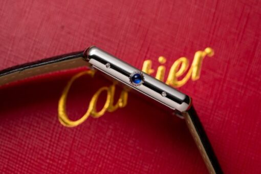 Cartier Fake Watch Tank Must W4TA0017 White Dial Leather Strap 33.7×25.5mm - Image 6