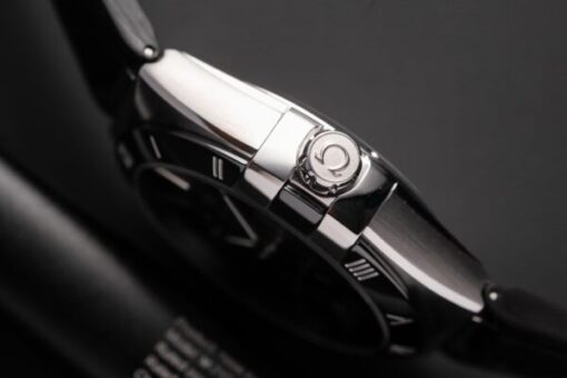 Omega Constellation Replica Watch Black Dial Leather Strap 42mm - Image 7