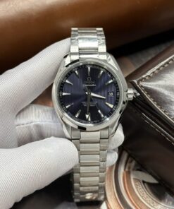 Alternative view of Omega Seamaster Replica Watches Blue Dial VS Factory 41mm