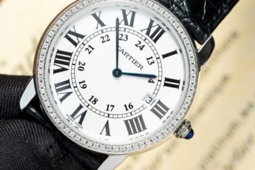 Cartier Ronde Natural Diamond Replica 1:1 Watch For Women 36mm - Image 4
