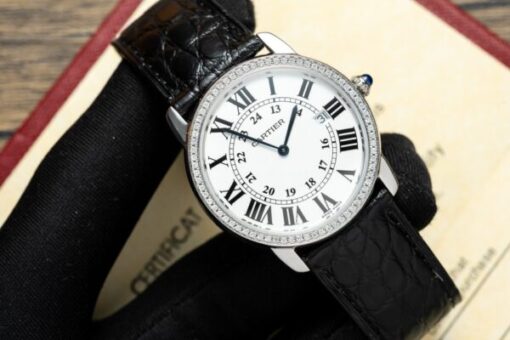 Cartier Ronde Natural Diamond Replica 1:1 Watch For Women 36mm - Image 5