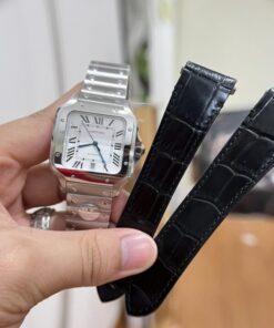 Alternative view of Cartier Santos WSSA0018 Replica 1:1 Watch White Dial 39.8mm
