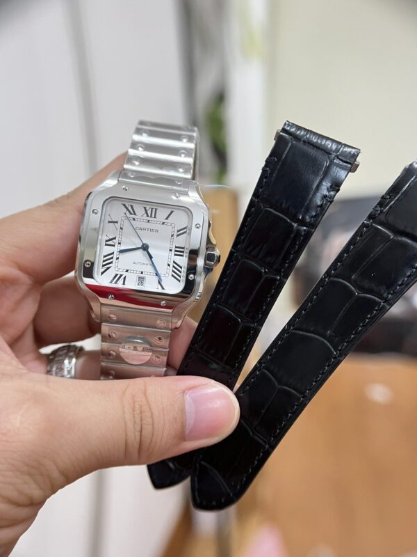 Cartier Santos WSSA0018 Replica 1:1 Watch White Dial 39.8mm - Image 2