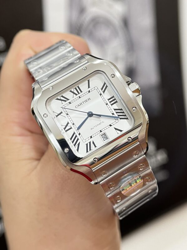 Cartier Santos WSSA0018 Replica 1:1 Watch White Dial 39.8mm - Image 3