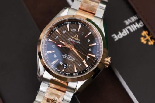 Omega Seamaster GMT Replica Watch Chocolate Dial VSF 41.5mm - Image 3