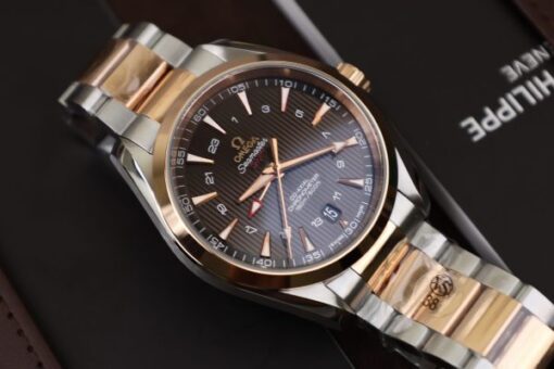 Omega Seamaster GMT Replica Watch Chocolate Dial VSF 41.5mm - Image 4