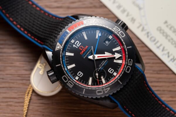 Omega Seamaster GMT Replica Watch Ceramic Black VS Factory 45.5mm - Image 3