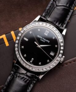 Alternative view of Patek Philippe Calatrava 5298P Replica Watch Black ZF Factory 38mm