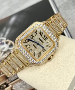 Cartier Santos Replica 1:1 Watch With Stone BV Factory 39.8mm