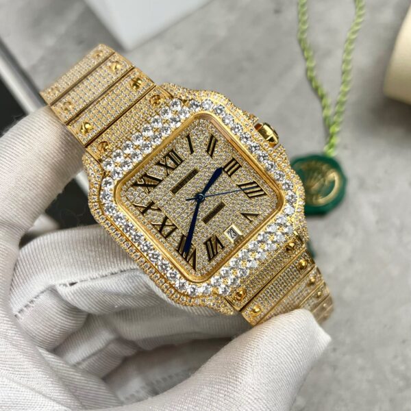 Cartier Santos Replica 1:1 Watch With Stone BV Factory 39.8mm - Image 3