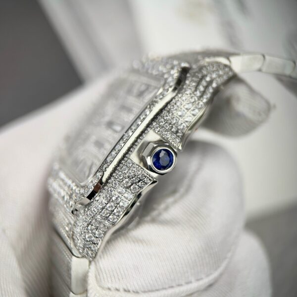 Cartier Santos High Quality Replica Watch With Stone Bezel 39.8mm - Image 7
