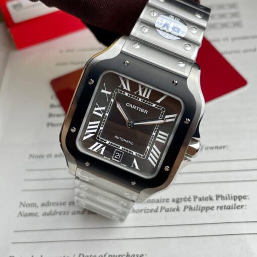 Cartier Santos WSSA0037 Replica 11 Watch Grey Dial BV Factory 39.8mm - Image 2