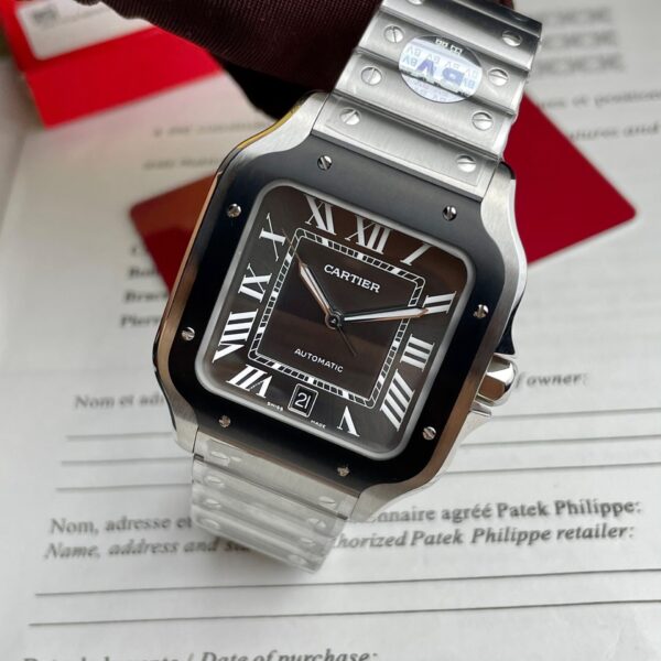 Cartier Santos WSSA0037 Replica 11 Watch Grey Dial BV Factory 39.8mm - Image 2