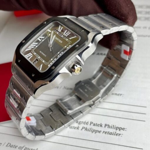 Cartier Santos WSSA0037 Replica 11 Watch Grey Dial BV Factory 39.8mm - Image 6