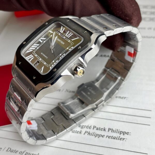 Cartier Santos WSSA0037 Replica 11 Watch Grey Dial BV Factory 39.8mm - Image 6
