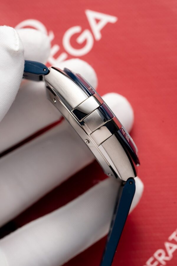 Omega Constellation Replica 11 Watch Blue Dial Leather Strap 41mm - Image 8