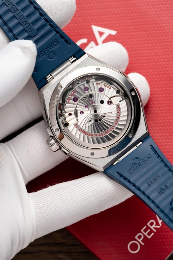 Omega Constellation Replica 11 Watch Blue Dial Leather Strap 41mm - Image 9