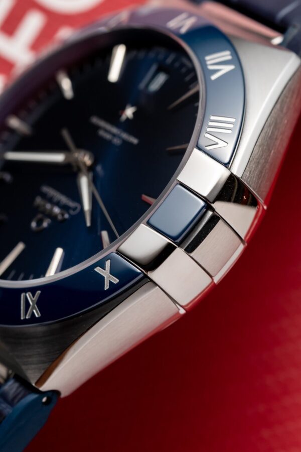 Omega Constellation Replica 11 Watch Blue Dial Leather Strap 41mm - Image 7
