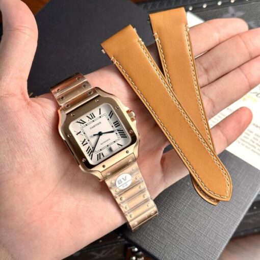 Cartier Santos Replica Watch Rose Gold BV Factory 39.8mm - Image 2