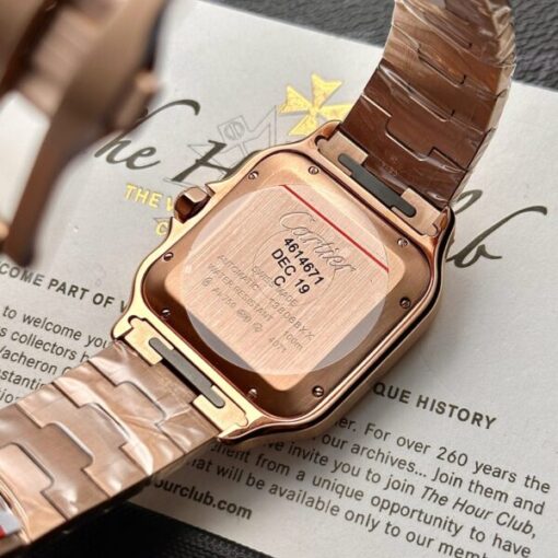 Cartier Santos Replica Watch Rose Gold BV Factory 39.8mm - Image 8