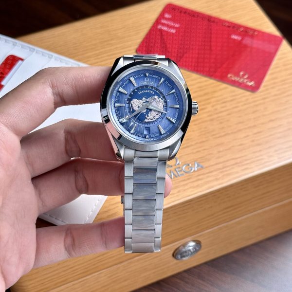 Omega Seamaster Aqua Terra Worldtimer Dial Blue Replica Watch VS Factory 43mm - Image 3