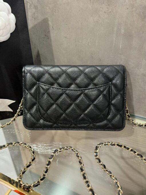 Chanel Caviar Tiny CC Wallet on Chain WOC Gold Plated Crossbody Bag 19cm - Image 3