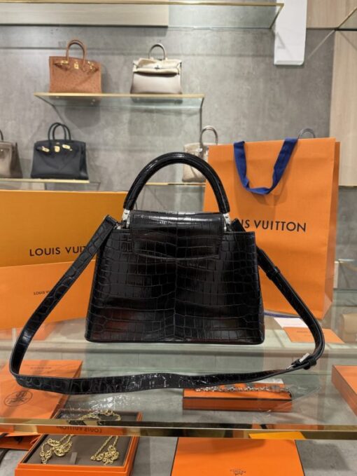 Túi Louis Vuitton Capucines BB Crocodilien Mat Like Auth 27cm - Image 6