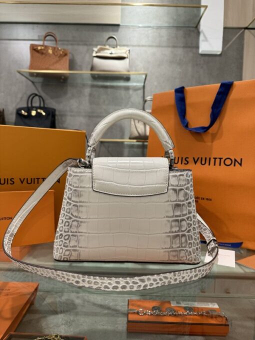 Louis Vuitton Capucines Albino Crocodile Bag Like Auth 27cm - Image 5