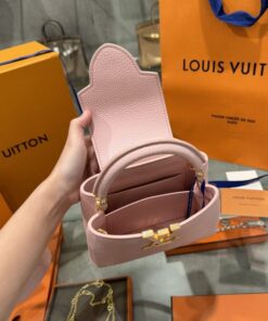 Alternative view of Louis Vuitton LV Capucines Mini Pink Bag Like Auth 21x14x8cm