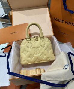 Louis Vuitton Alma BB Super Quality Yellow Handbag 24.5x18x12cm