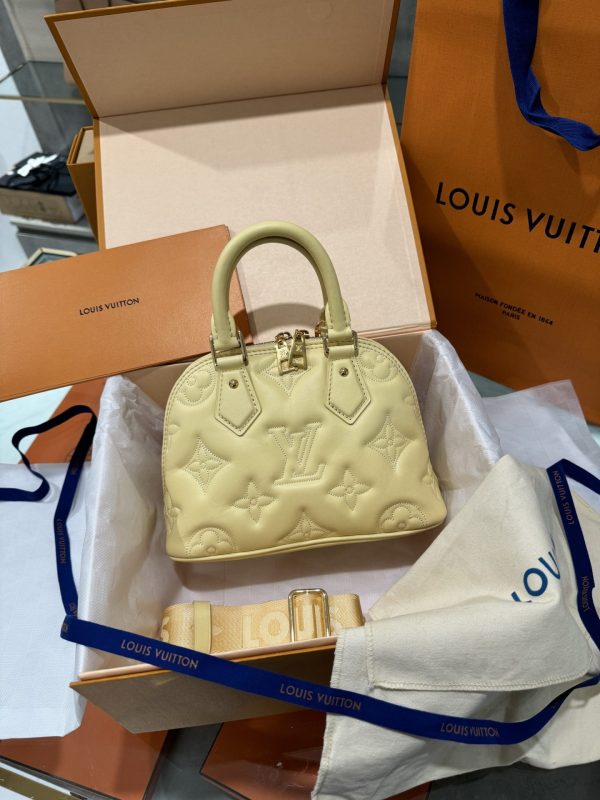 Louis Vuitton Alma BB Super Quality Yellow Handbag 24.5x18x12cm - Image 2