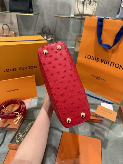 Louis Vuitton LV Capucines Ostrich Leather Handbag Imported VVIP 27cm - Image 5