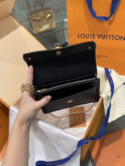 Louis Vuitton Vavin Chain Wallet Super Quality Black 19cm - Image 8