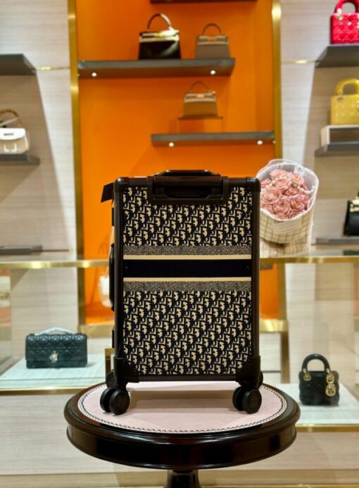 Dior Replica 1 1 Oblique Pattern Suitcase 31x21x57cm - Image 3