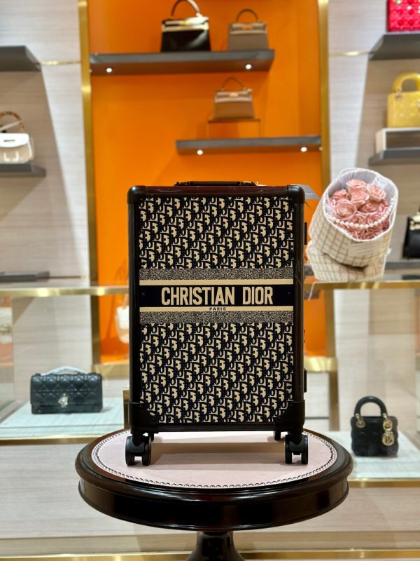Dior Replica 1 1 Oblique Pattern Suitcase 31x21x57cm - Image 2