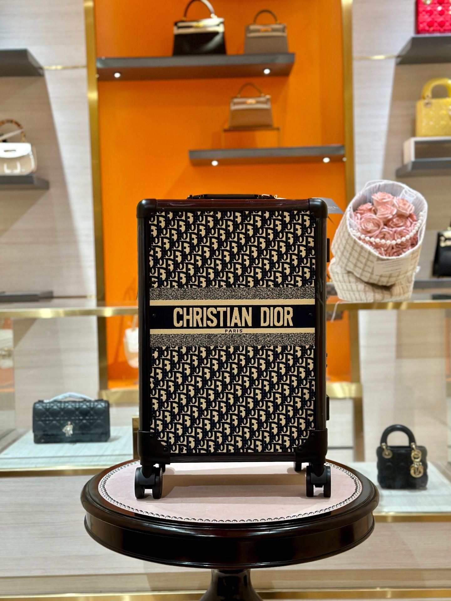 Dior Replica 1 1 Oblique Pattern Suitcase 31x21x57cm
