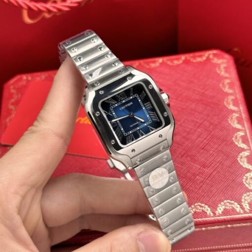 Cartier Replica Watch Santos WSSA0063 Blue Dial BV Factory 35mm - Image 3