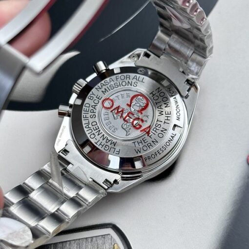 Omega Replica Watch Speedmaster Moonwatch Black Dial Metal Wire 42mm - Image 7