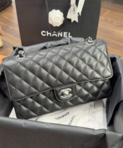 Alternative view of Chanel Classic Women’s Handbag Black Silver Lock Super Quality 25cm