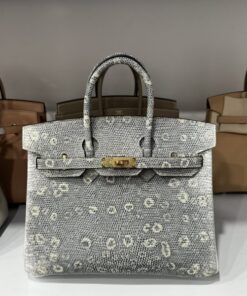 Alternative view of Hermes Birkin Women’s Handbag Lizard Skin Gold Lock 25cm
