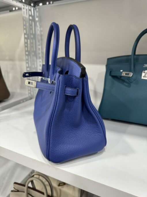 Hermes Birkin PHW Togo Like Auth Women’s Handbag Dark Blue Silver Lock 25cm - Image 4