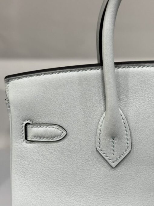 Hermes Birkin PHW Togo Women’s Handbag Gray Silver Lock Super Quality 25cm - Image 9