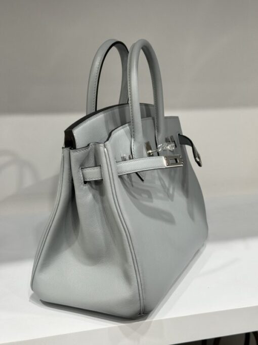 Hermes Birkin PHW Togo Women’s Handbag Gray Silver Lock Super Quality 25cm - Image 5