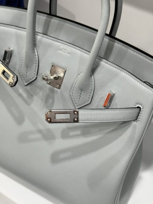 Hermes Birkin PHW Togo Women’s Handbag Gray Silver Lock Super Quality 25cm - Image 8