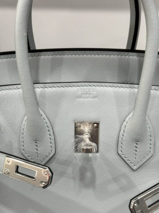 Hermes Birkin PHW Togo Women’s Handbag Gray Silver Lock Super Quality 25cm - Image 7