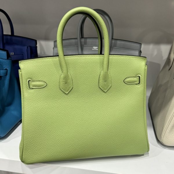 Hermes Birkin PHW Togo Women’s Handbag Green Gold Lock Super Quality 25cm - Image 3